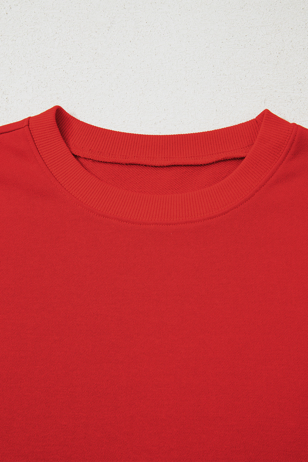 Fiery Red Varsity Striped Detail Drop Shoulder Oversized Sweatshirt
