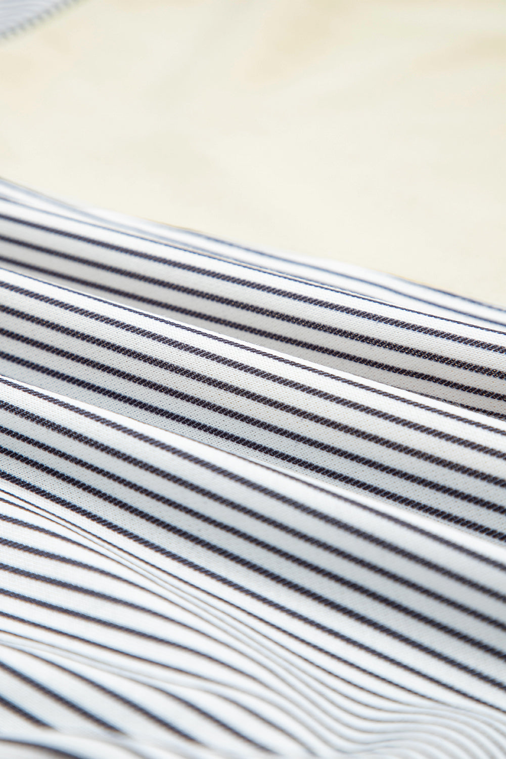 Beige Floral Striped Patchwork Drop Sleeve Boxy Fit Sweatshirt