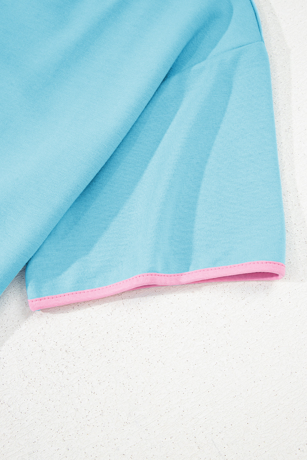 Moonlight Jade Colorblock Edge Drop Shoulder T Shirt and Skort 2Pcs Set