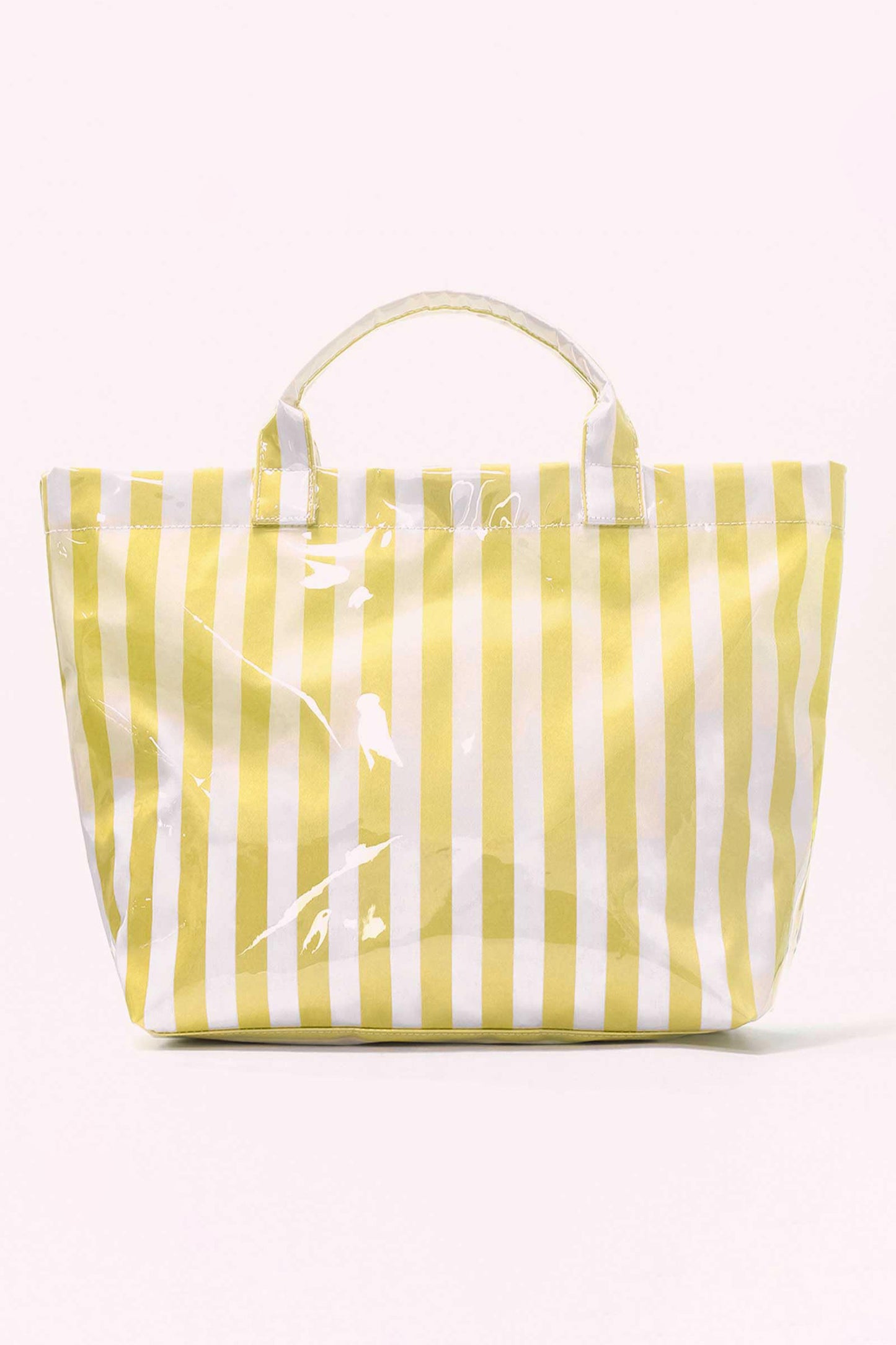 Rainbow Glossy Striped Vinyl Large Tote Bag
