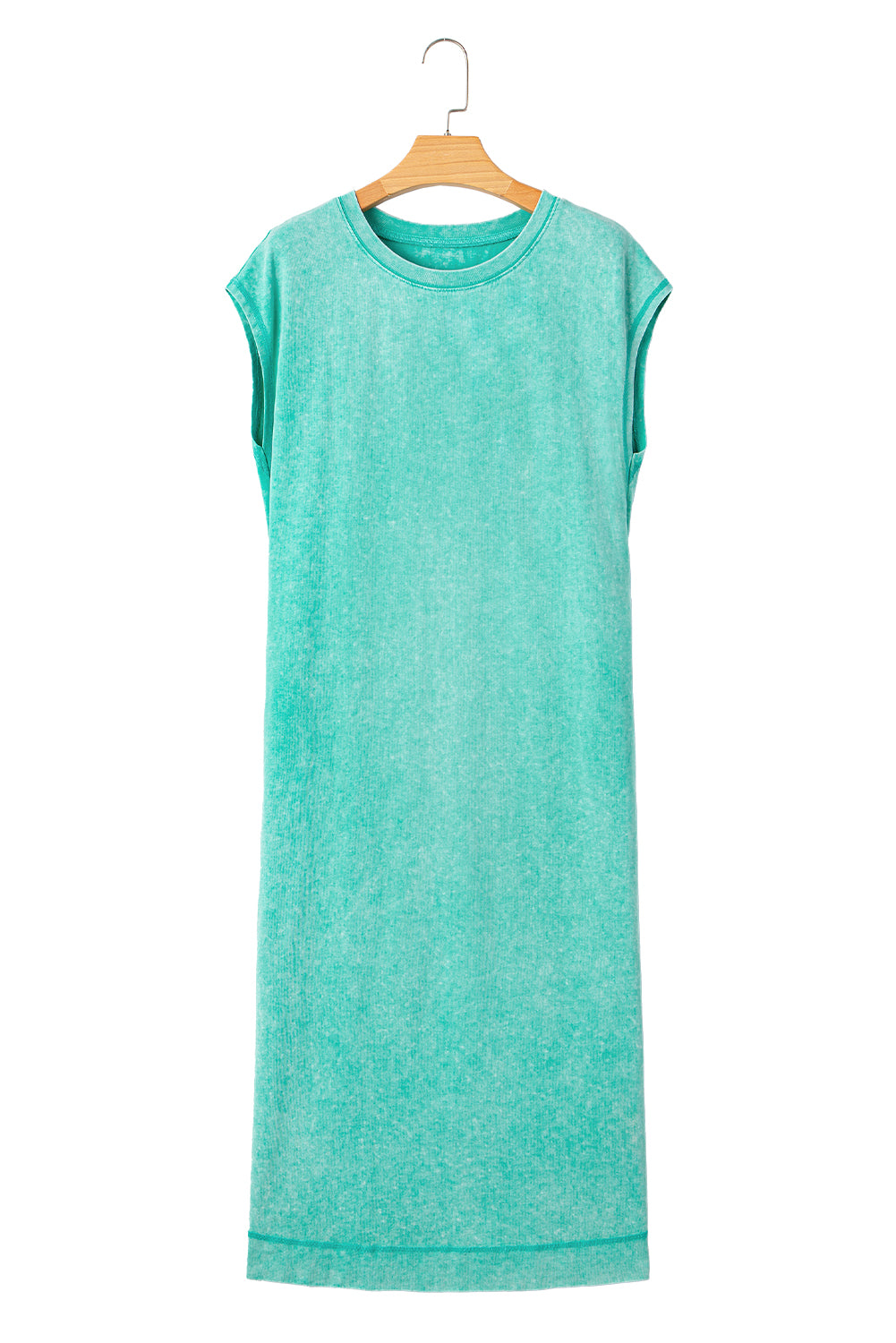 Clearly Aqua Mineral Wash Pocketed T-shirt Dress