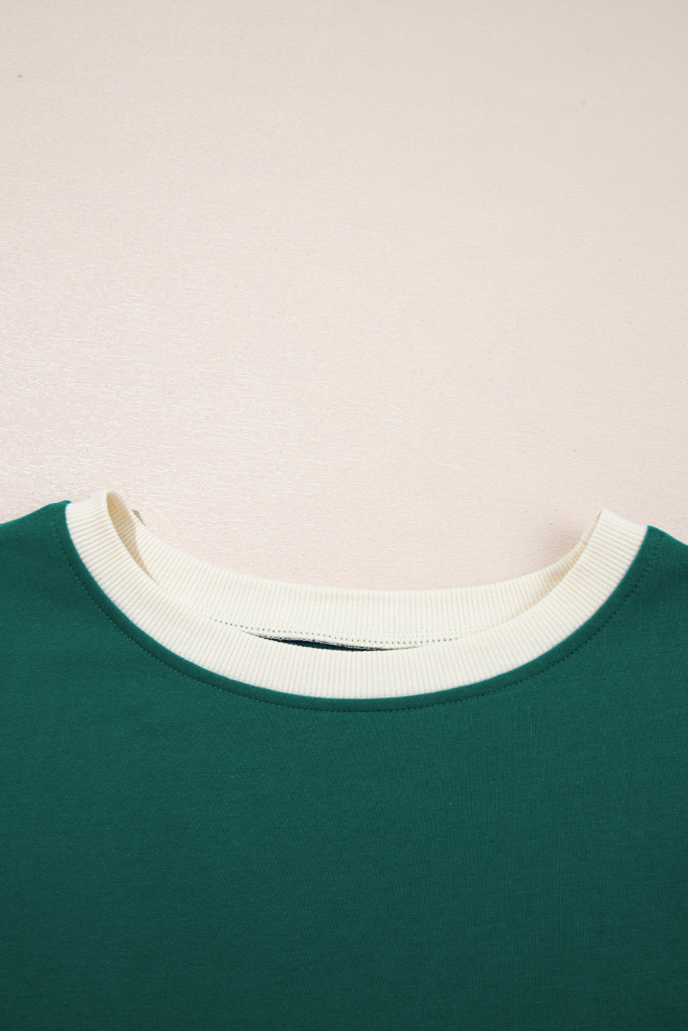 Moonlight Jade Colorblock Edge Drop Shoulder T Shirt and Skort 2Pcs Set