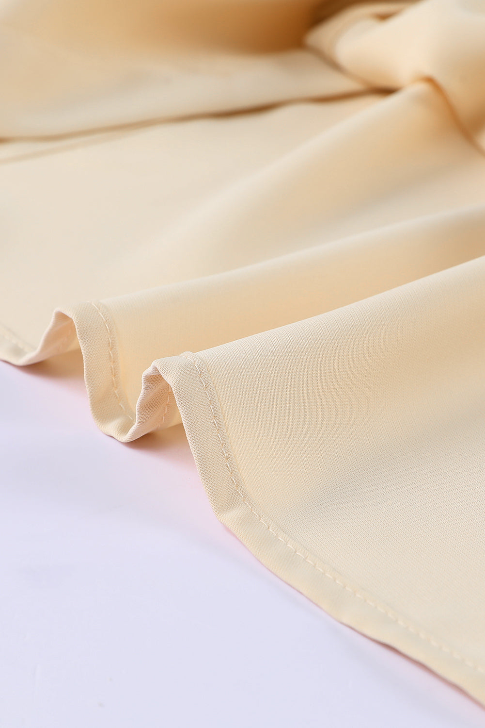 White Plain 3/4 Batwing Sleeve Oversize Button Up Blouse