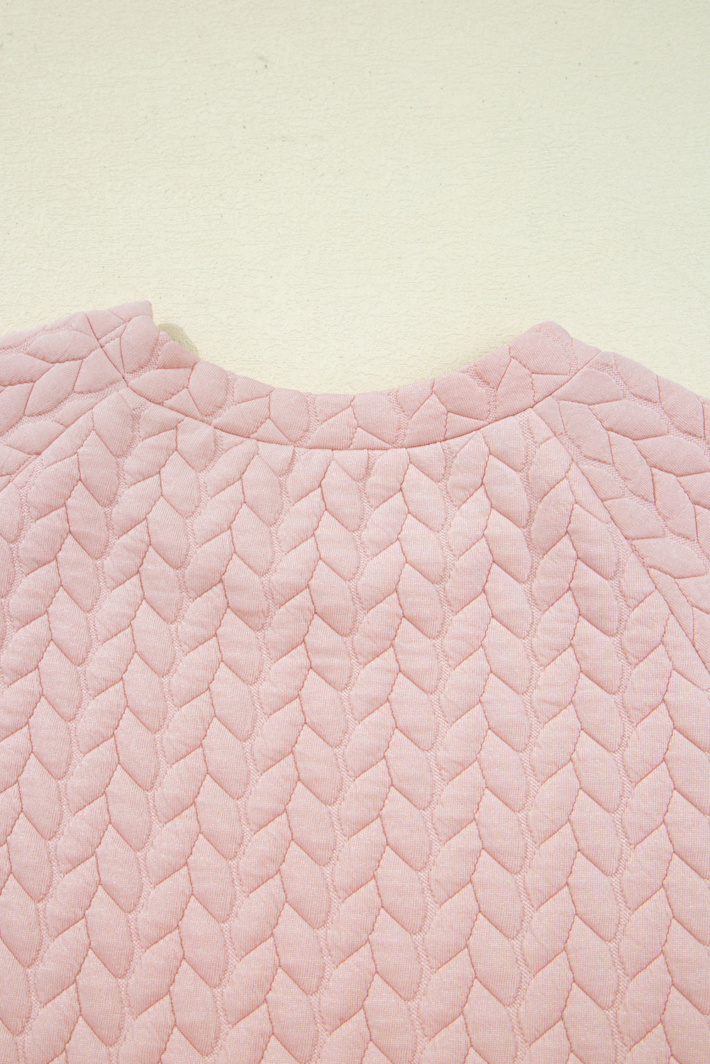 Delicacy Braided Texture Ruffle Hem Top Drawstring Loose Pants Set