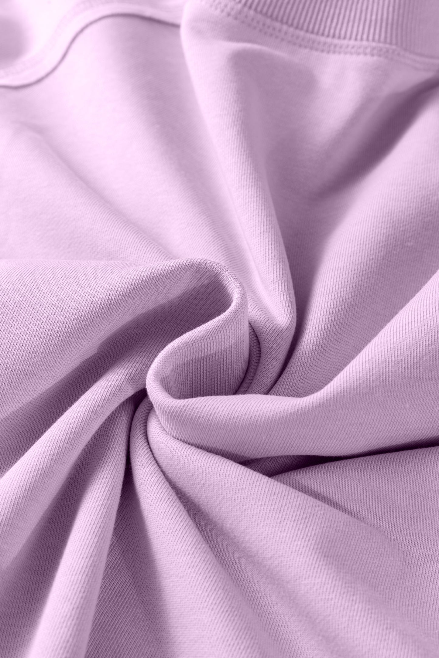 Orchid Petal Solid Color Raw Seam Patchwork Baggy Sweatshirt