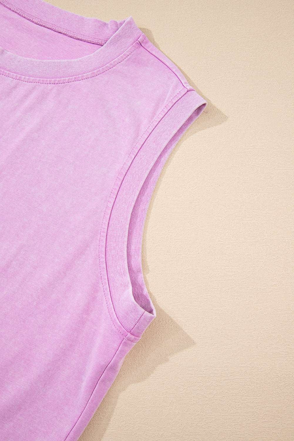 Yellow Cream 2 Pieces Mineral Wash Cotton Tank Top Lined Split Skort Set