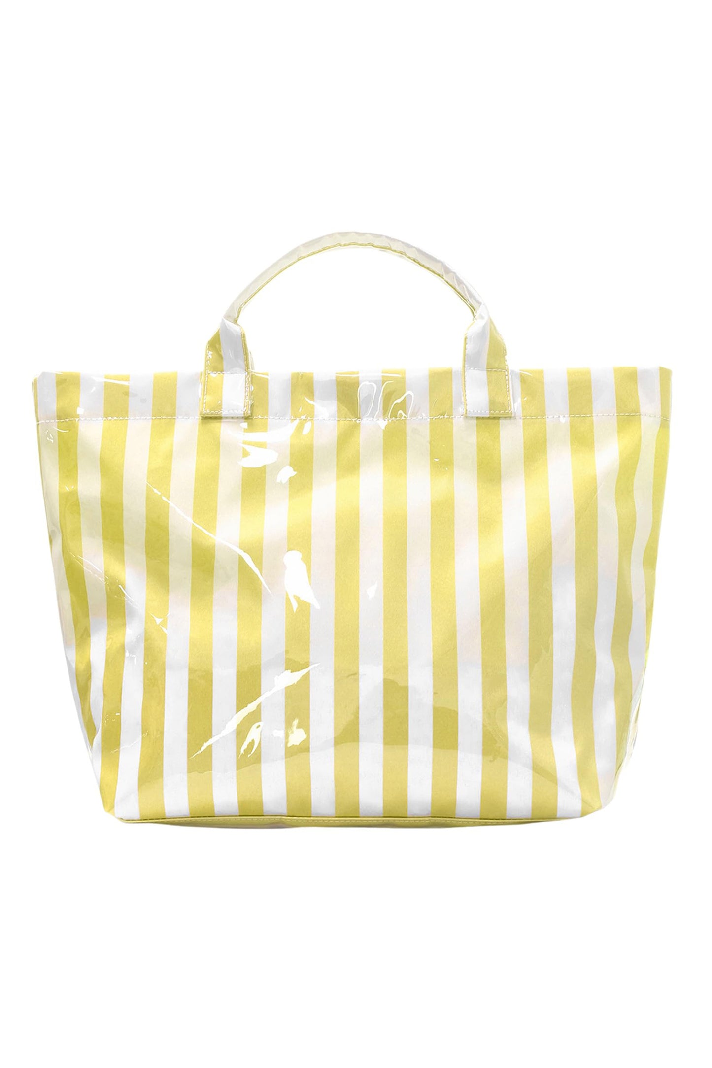 Rainbow Glossy Striped Vinyl Large Tote Bag