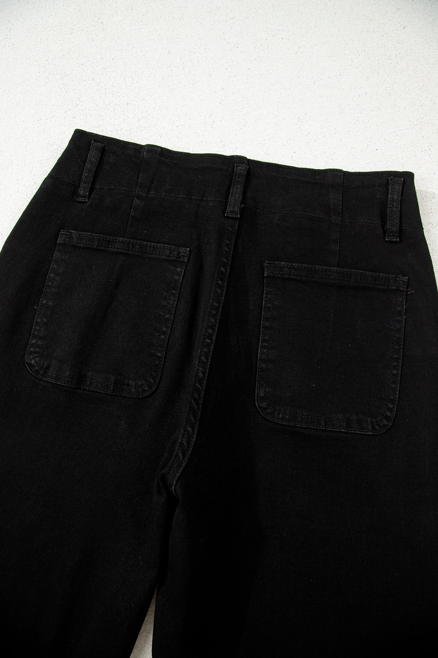 Mist Green 2-Button High Waist Flared Bottom Jeans