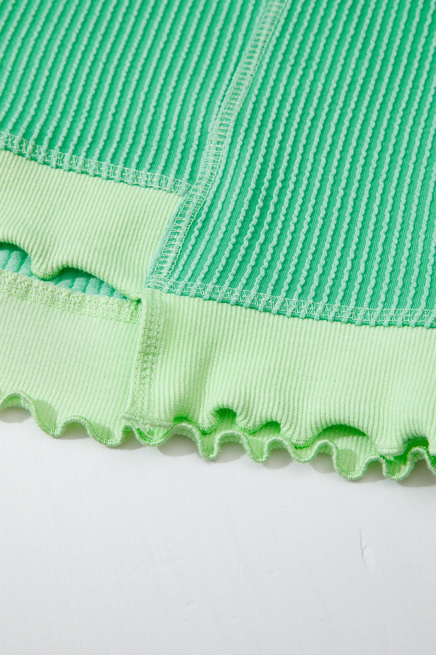 Mint Green Oversize Twist Ribbed Polo T Shirt Dress