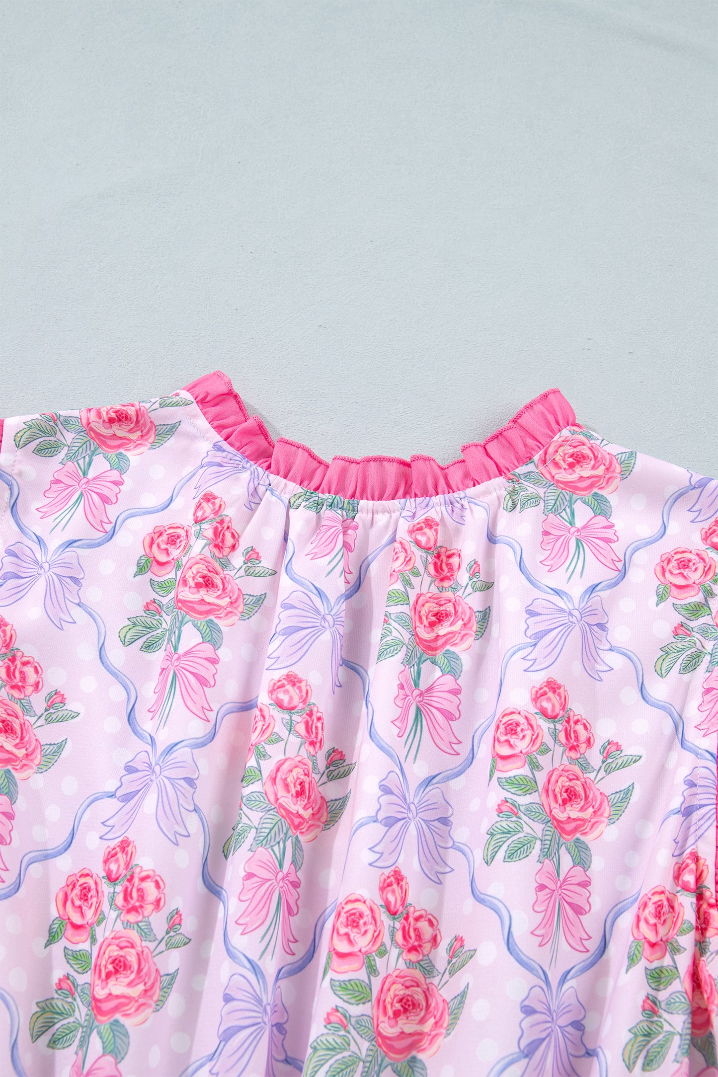 Purple Tiered Ruffles Sleeveless Summer Floral Dress