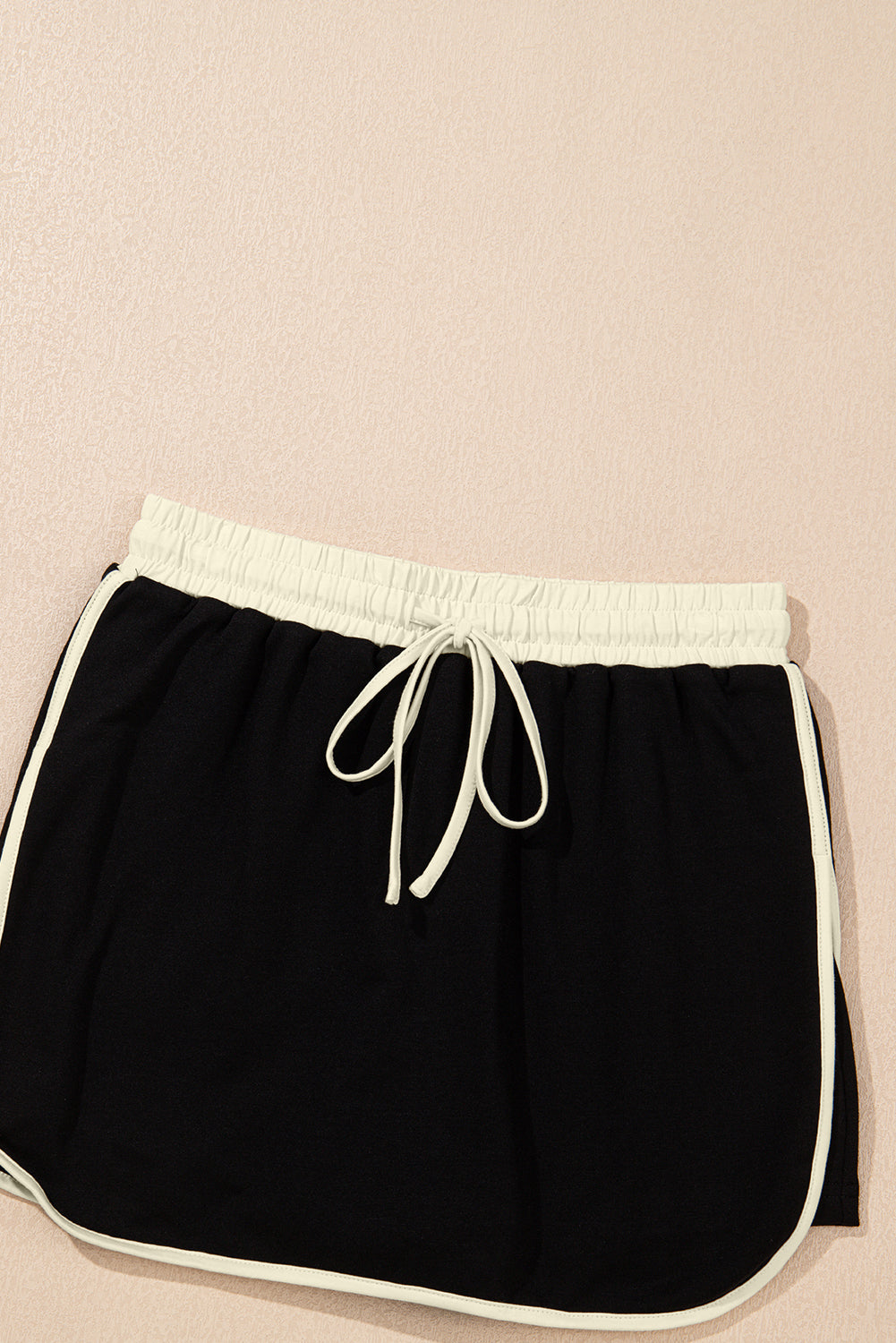 Moonlight Jade Colorblock Edge Drop Shoulder T Shirt and Skort 2Pcs Set