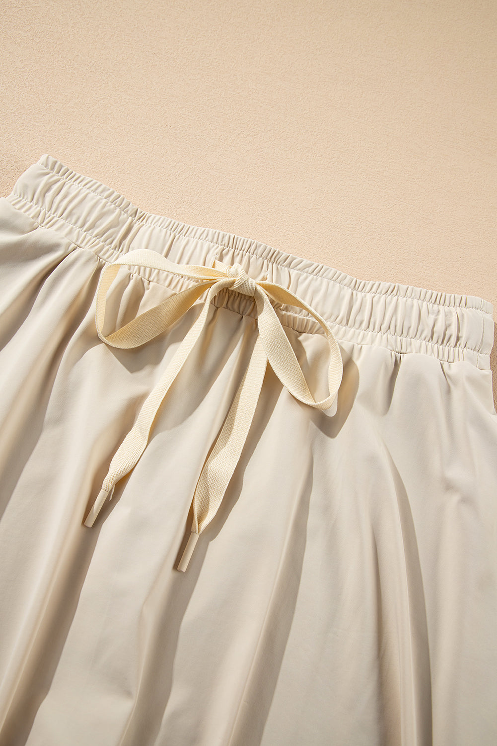 Bonbon Drawstring High Waist Lined Tennis Skort