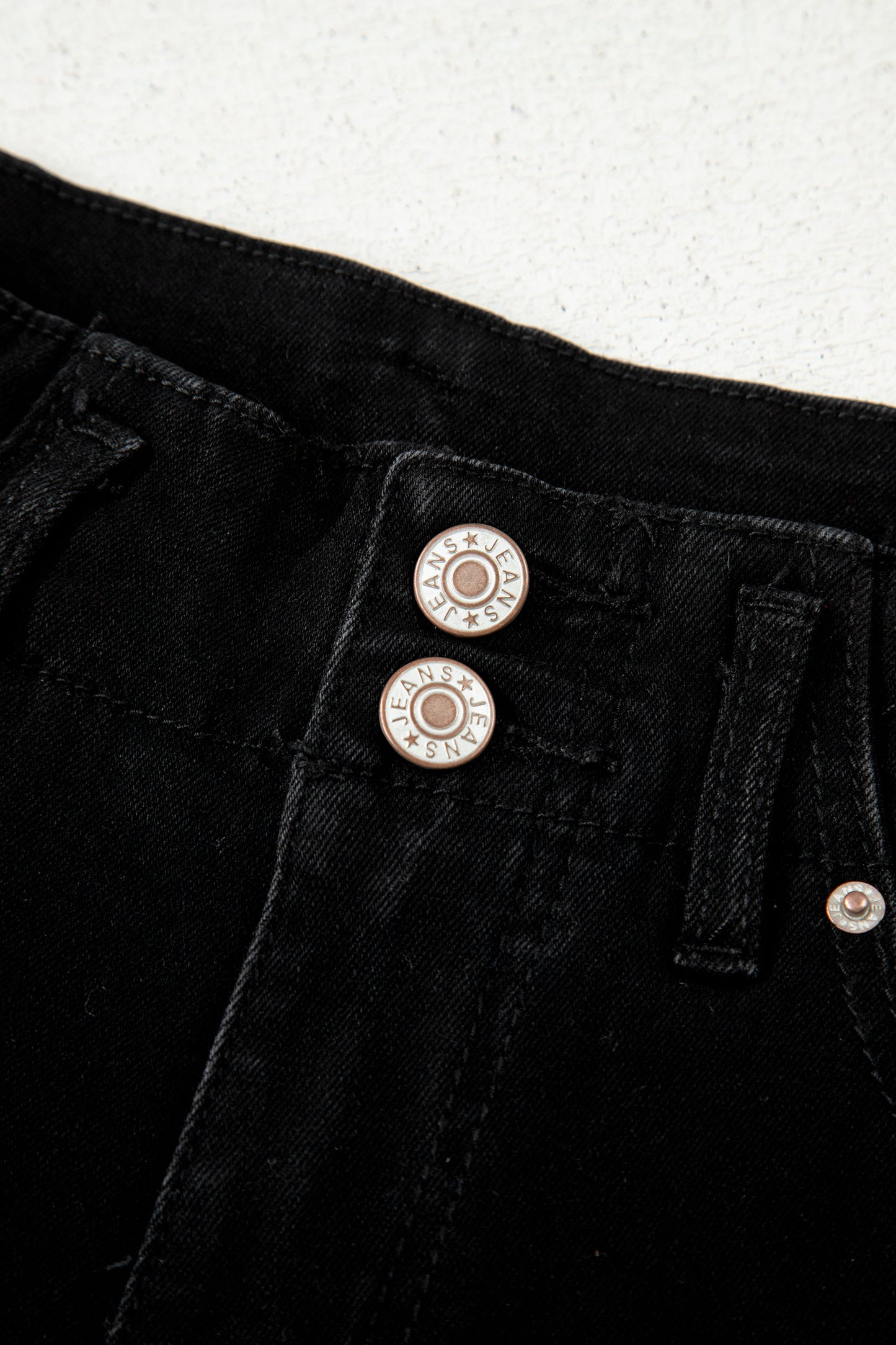 Mist Green 2-Button High Waist Flared Bottom Jeans