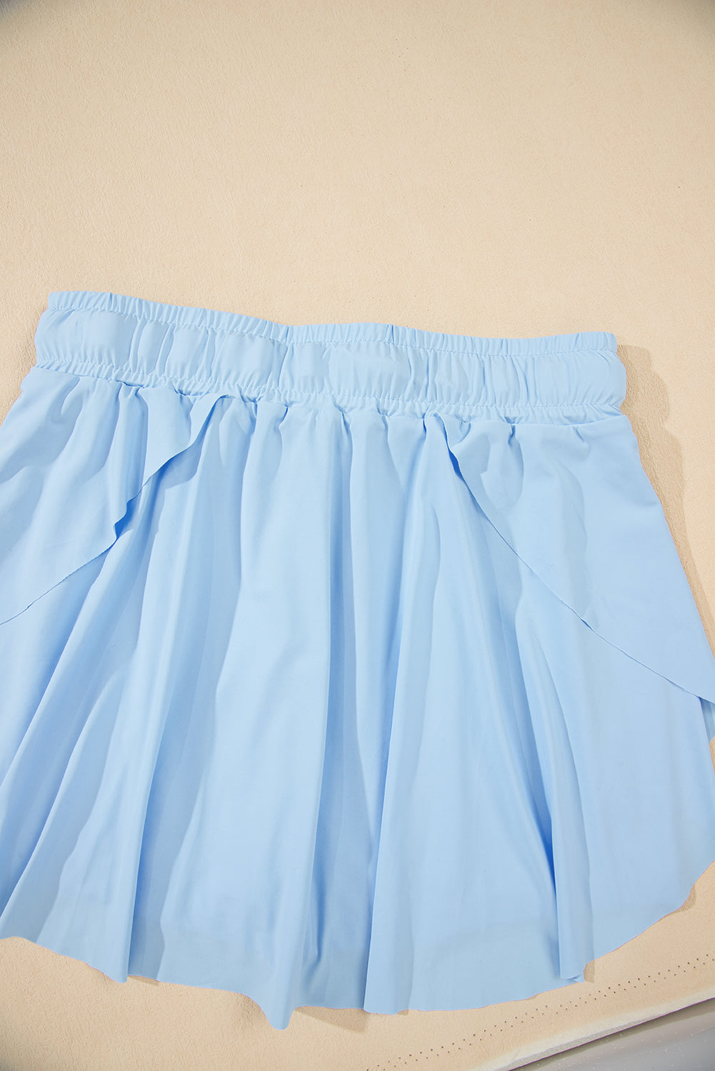 Bonbon Drawstring High Waist Lined Tennis Skort