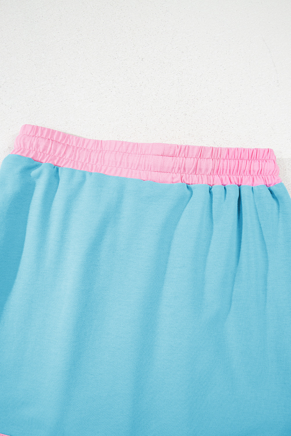 Moonlight Jade Colorblock Edge Drop Shoulder T Shirt and Skort 2Pcs Set