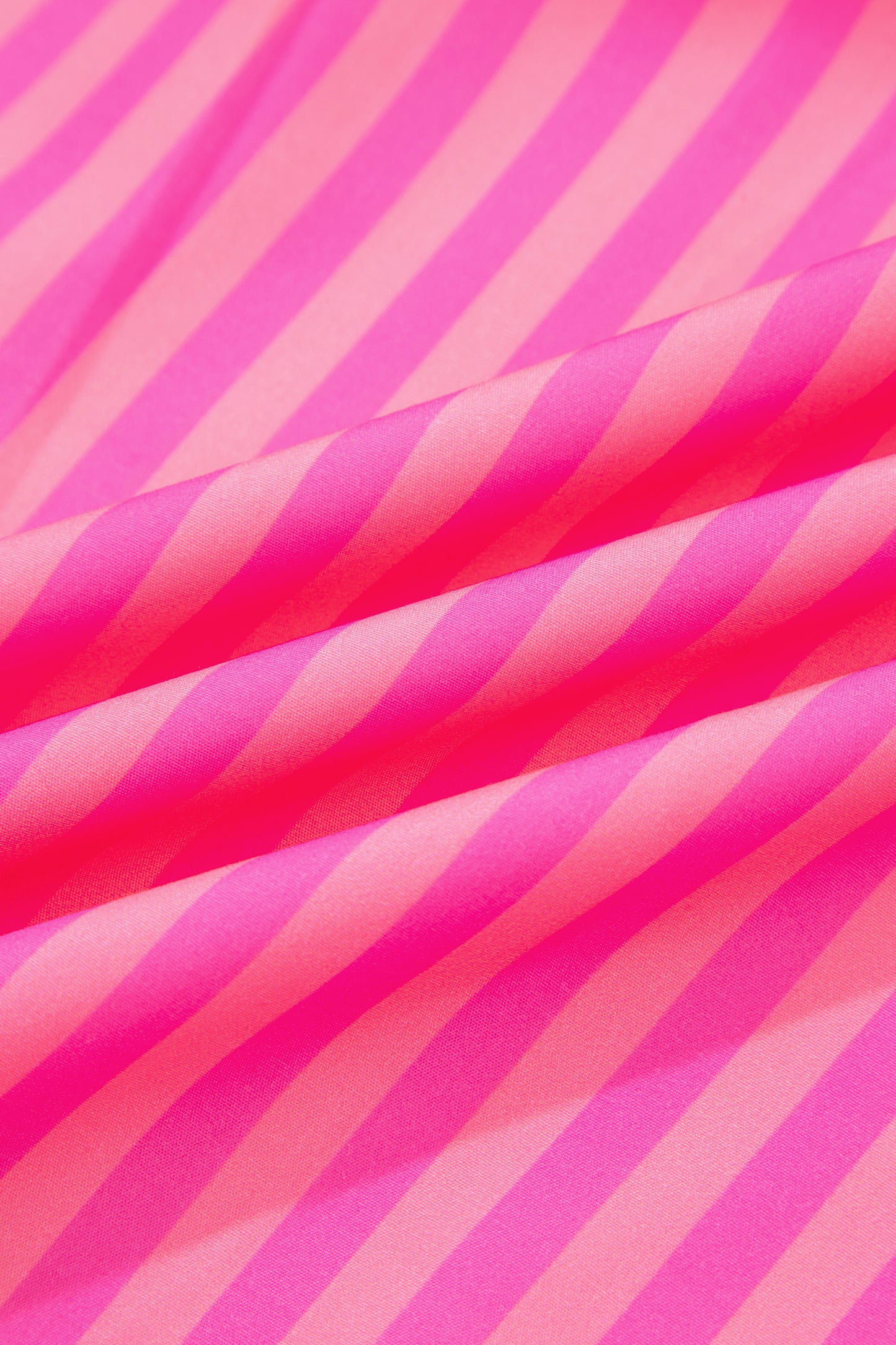 Rose Striped Print Bow Detail Short Puff Sleeve Mini Dress