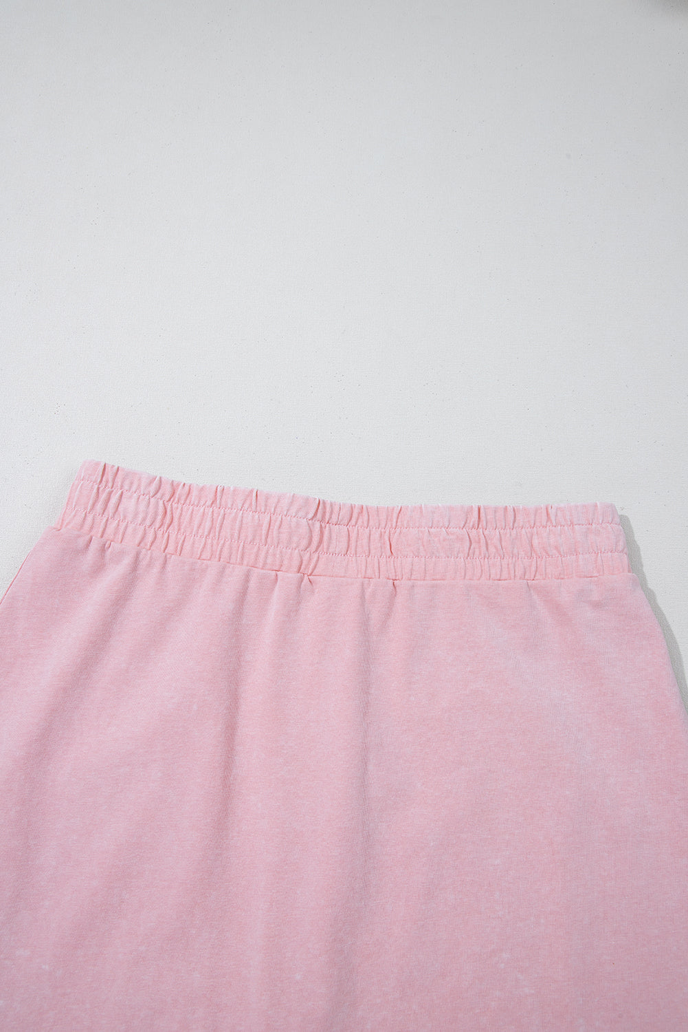 Yellow Cream 2 Pieces Mineral Wash Cotton Tank Top Lined Split Skort Set