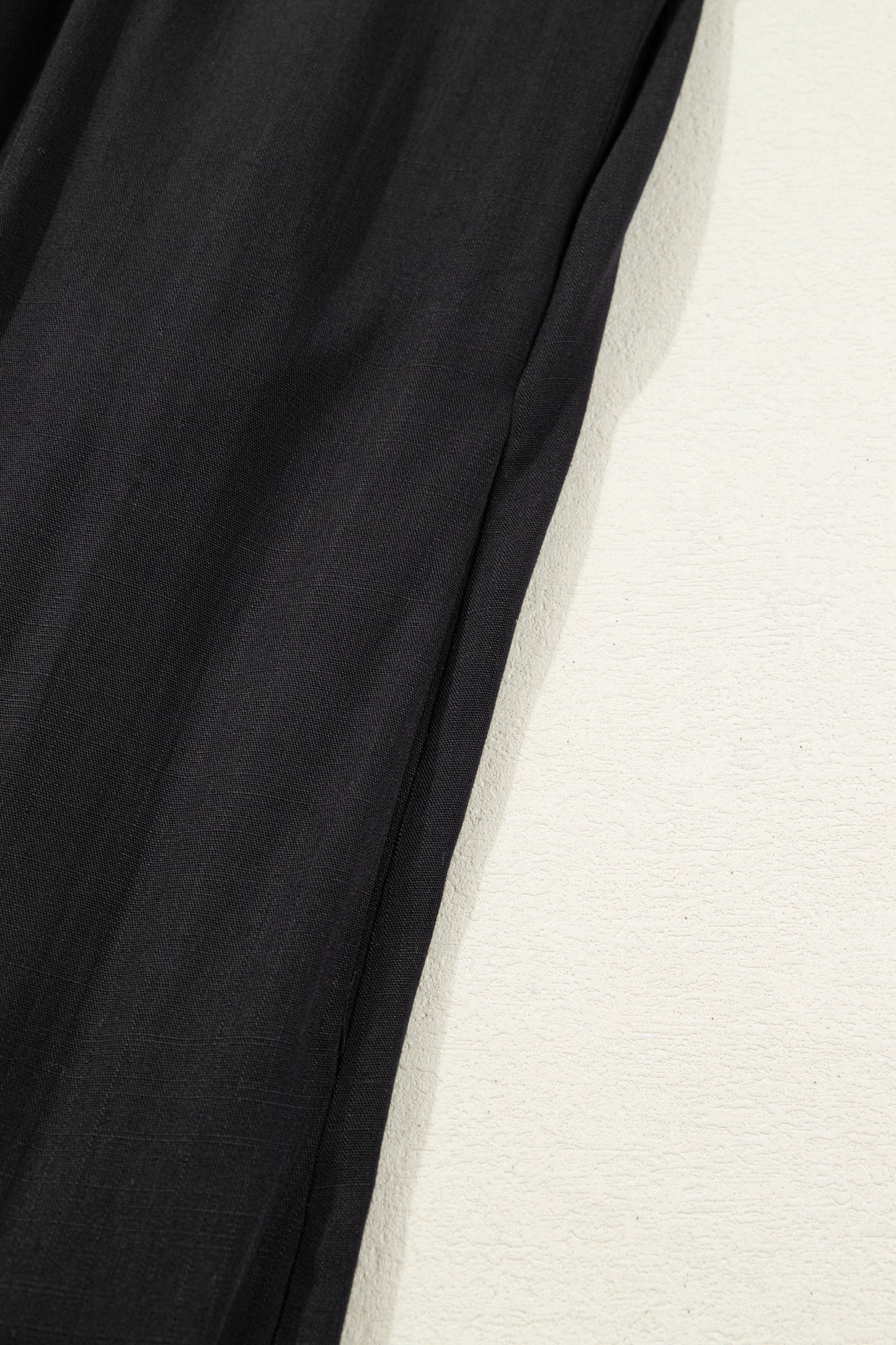 Black Contrast Leopard Trim Split Neck Long Sleeve Casual Midi Dress