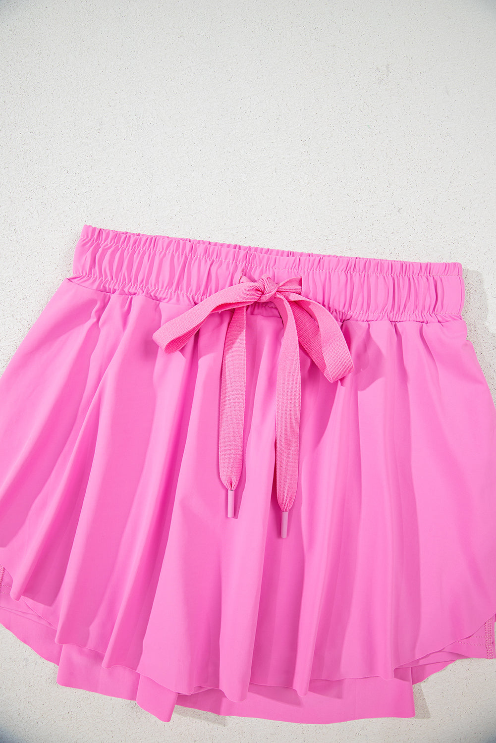 Bonbon Drawstring High Waist Lined Tennis Skort