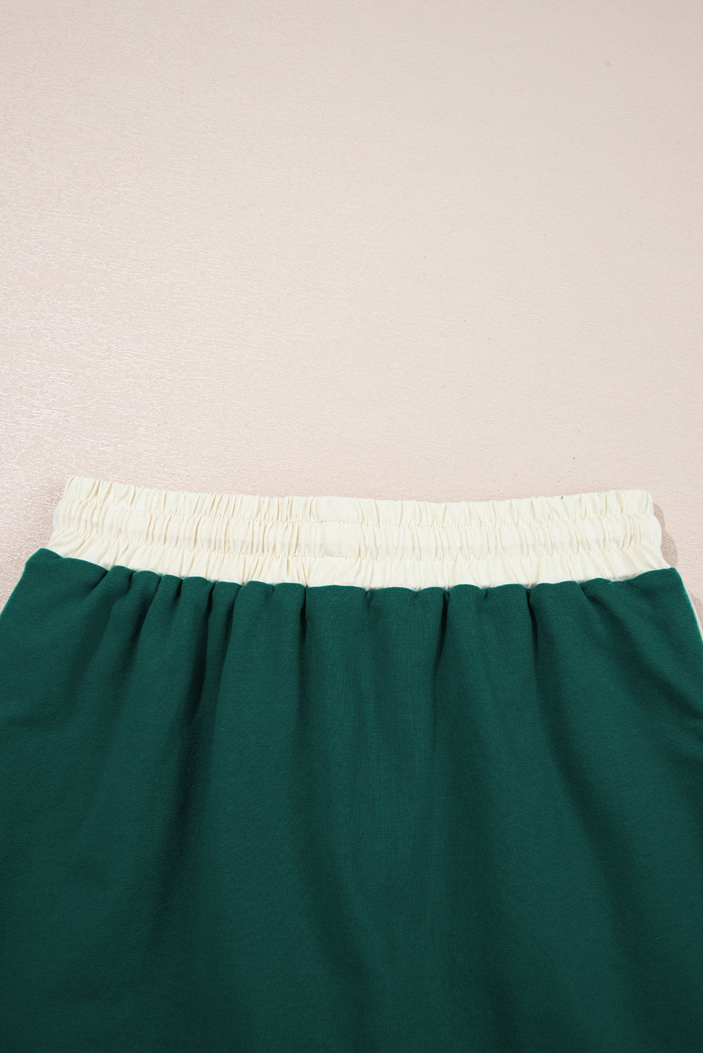 Moonlight Jade Colorblock Edge Drop Shoulder T Shirt and Skort 2Pcs Set