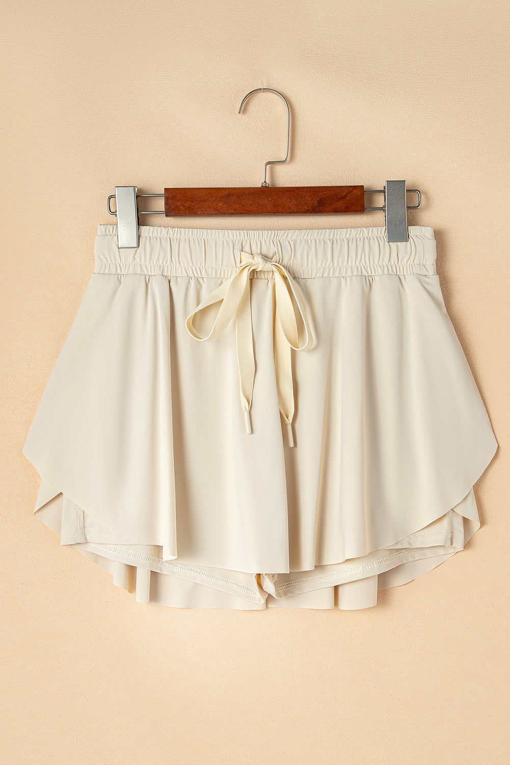 Bonbon Drawstring High Waist Lined Tennis Skort