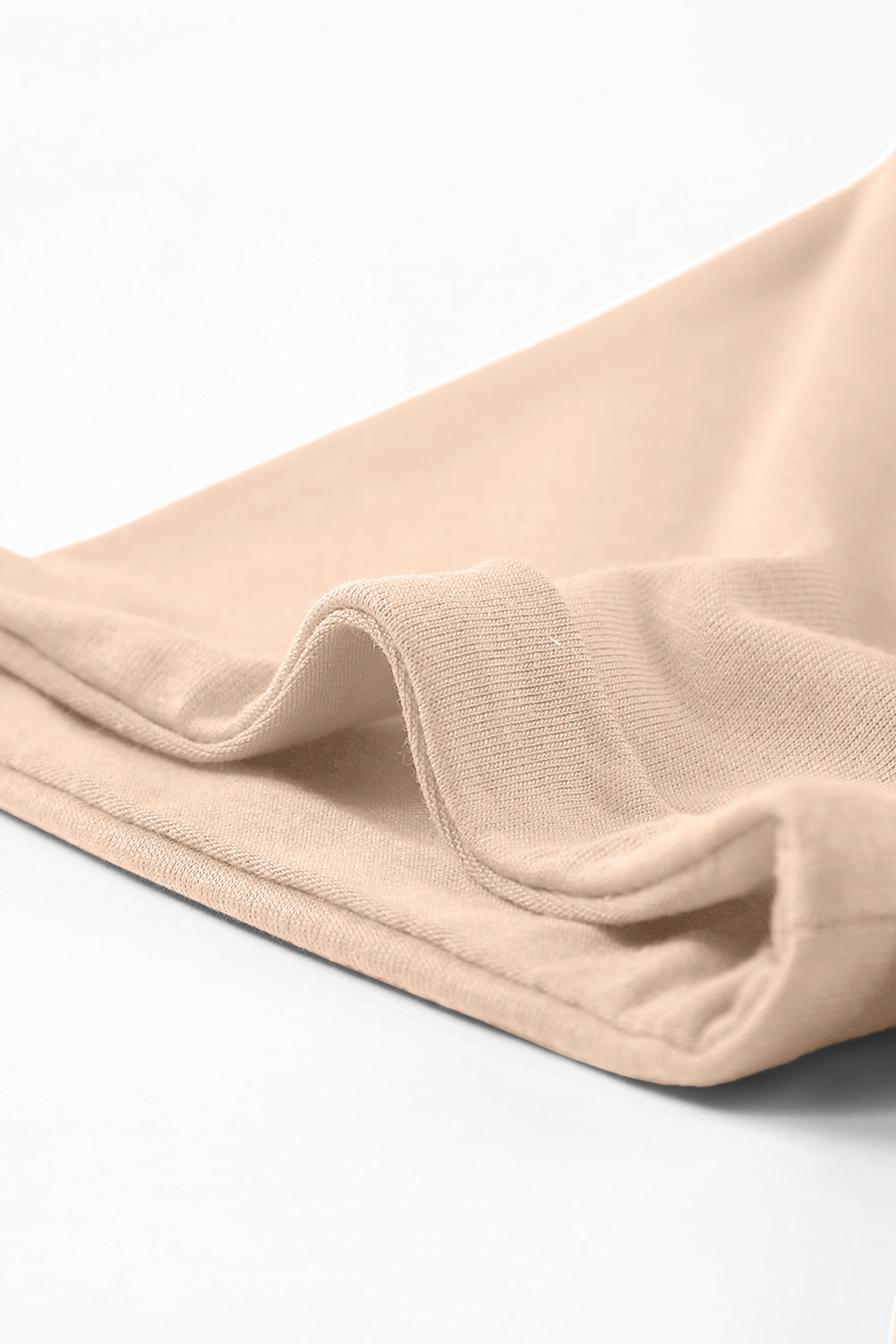 Sachet Pink Solid Color Basic Crew Neck Plain Tee