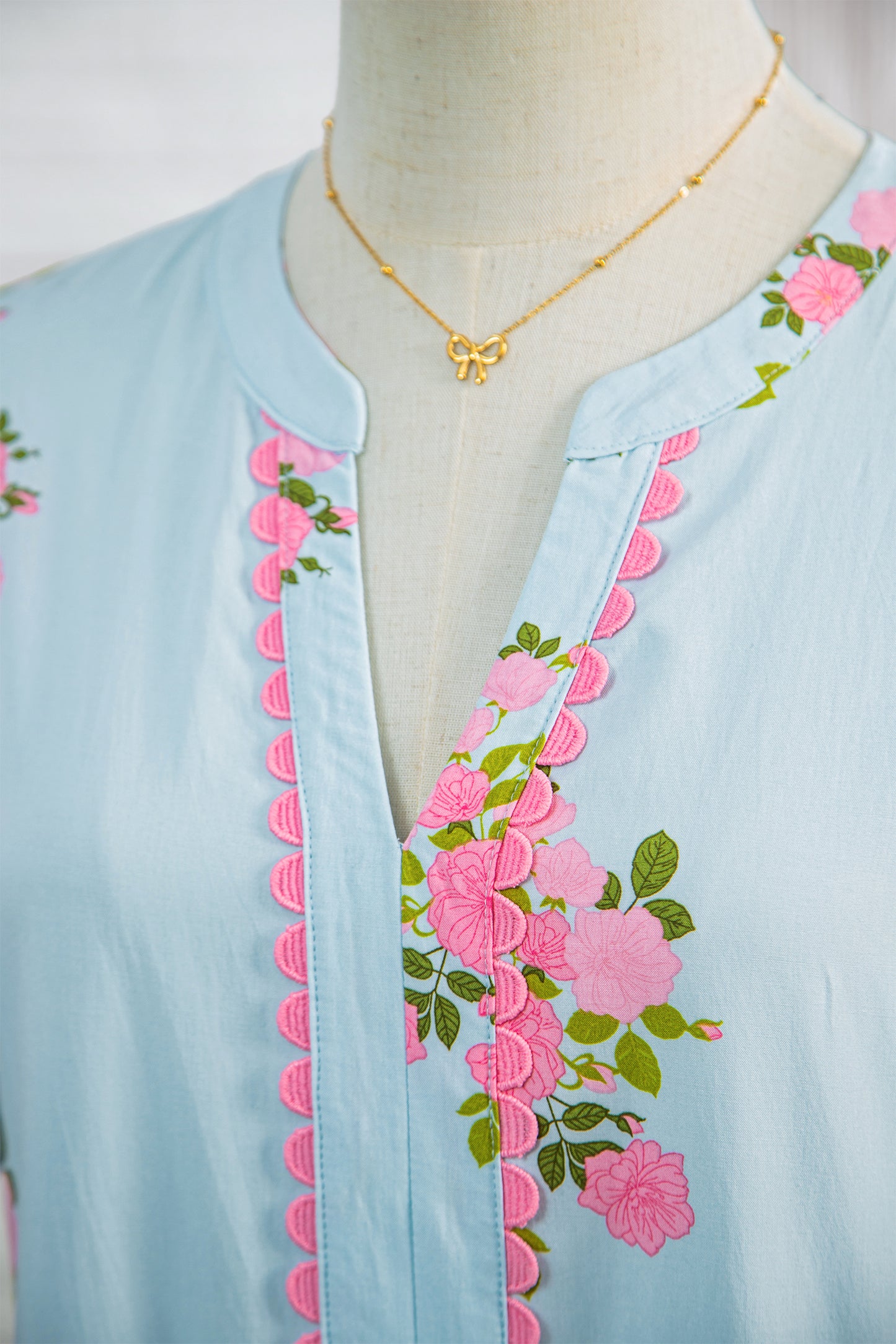 Pink Notched Neck Flutter Short Sleeve Floral Print Maxi Dress