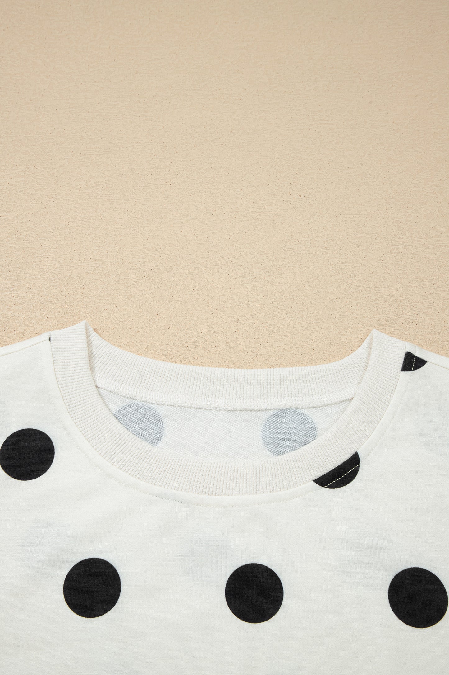 White Ribbed Trim Polka Dot Print Tank Split Mini Skort 2pcs Set