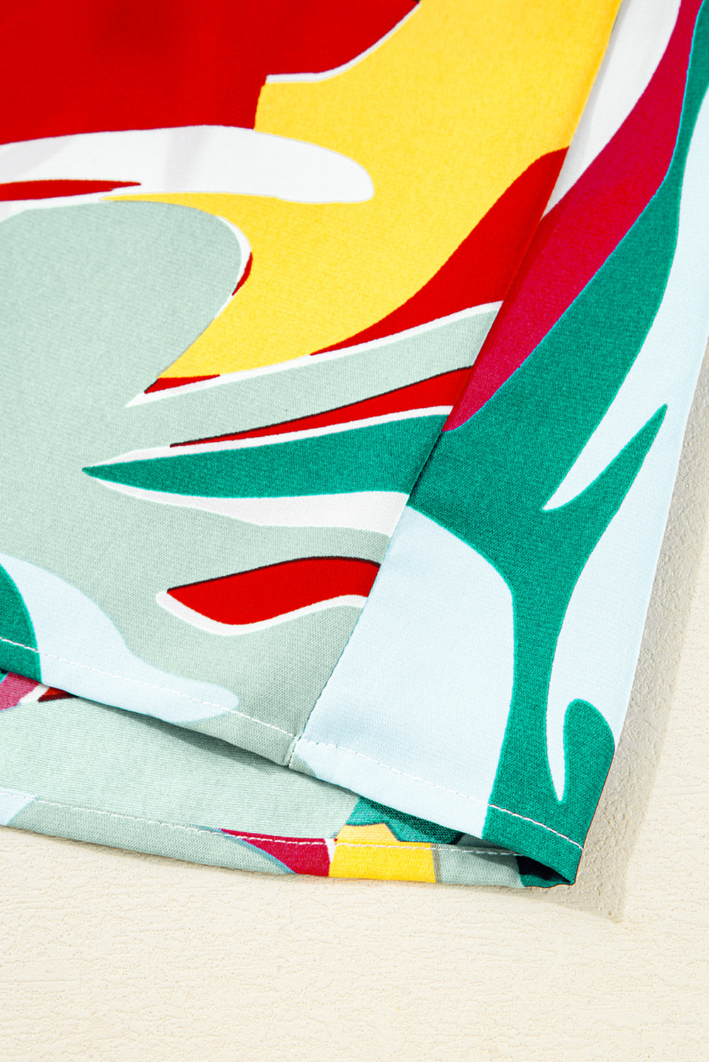 Multicolor Abstract Print Striped Detail Knot Strap Maxi Dress