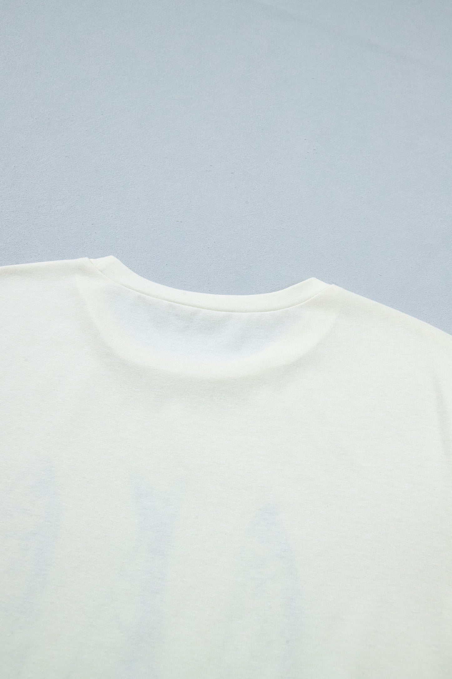White Fish Print Short Sleeve Round Neck T Shirt