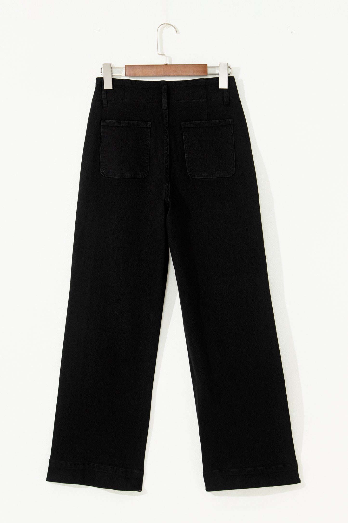 Mist Green 2-Button High Waist Flared Bottom Jeans