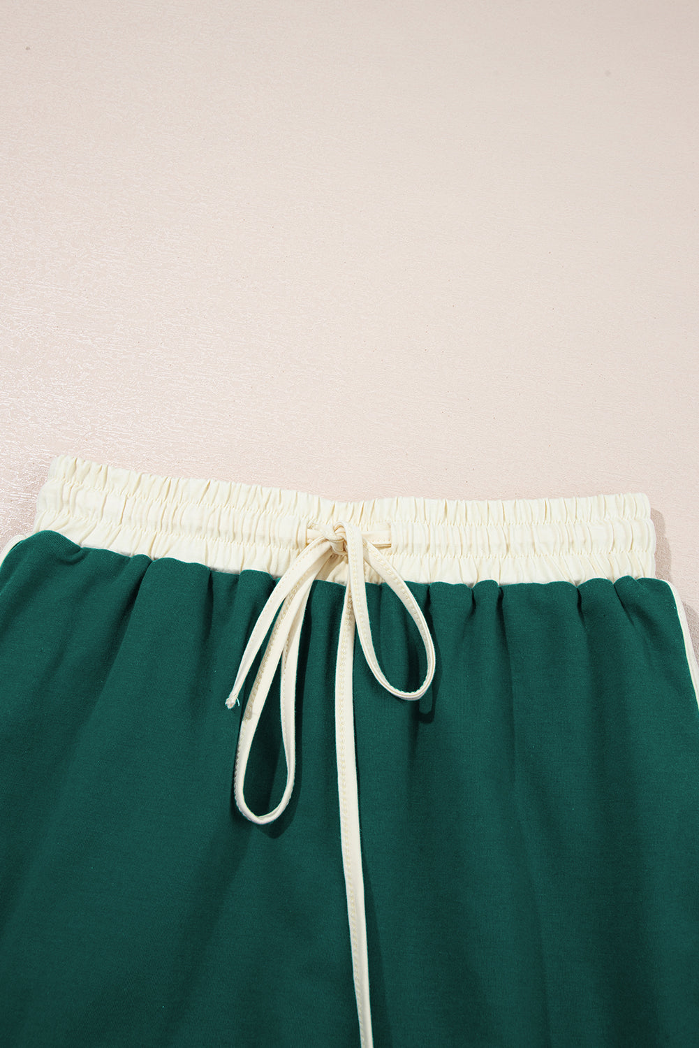 Moonlight Jade Colorblock Edge Drop Shoulder T Shirt and Skort 2Pcs Set