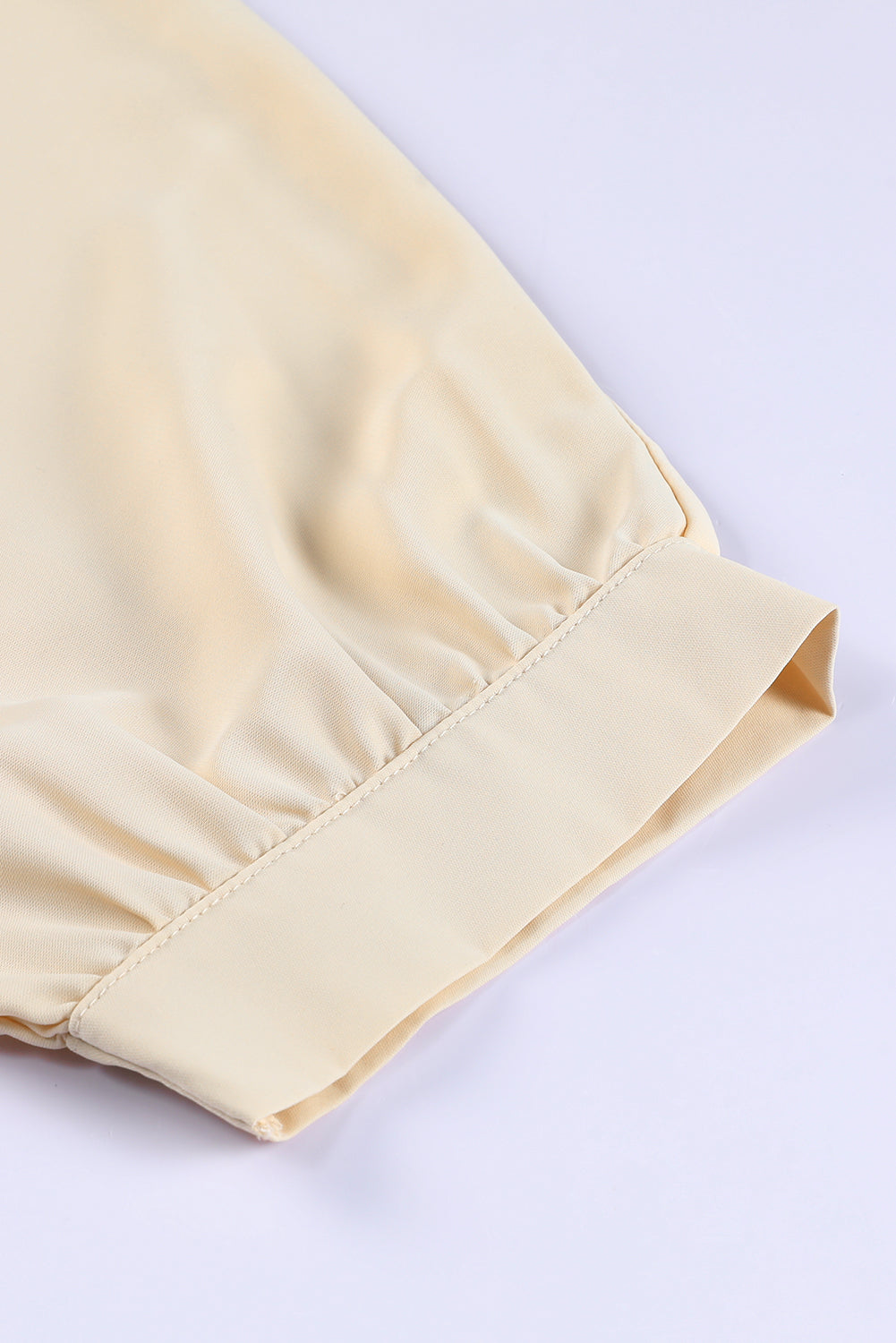 White Plain 3/4 Batwing Sleeve Oversize Button Up Blouse