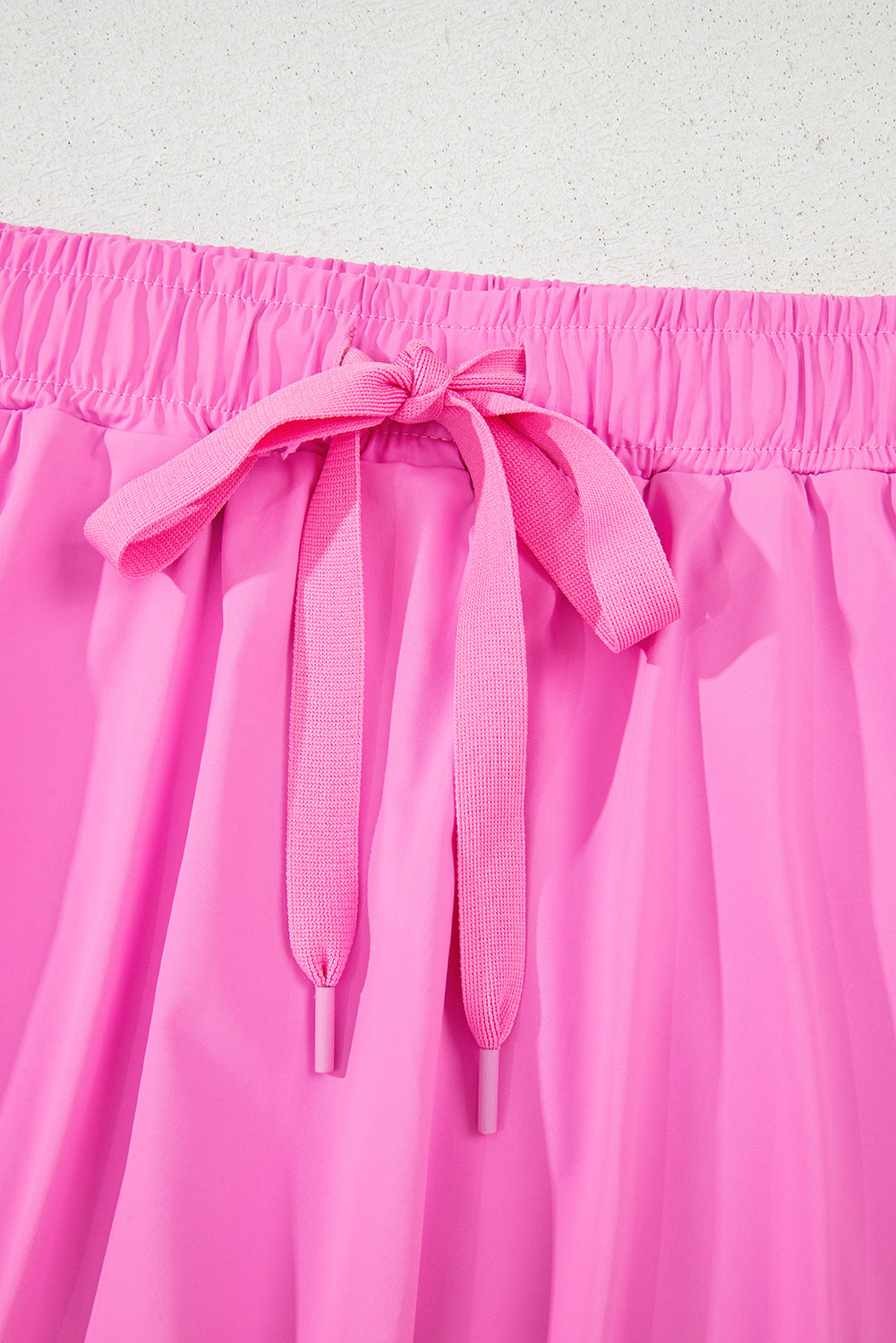 Bonbon Drawstring High Waist Lined Tennis Skort